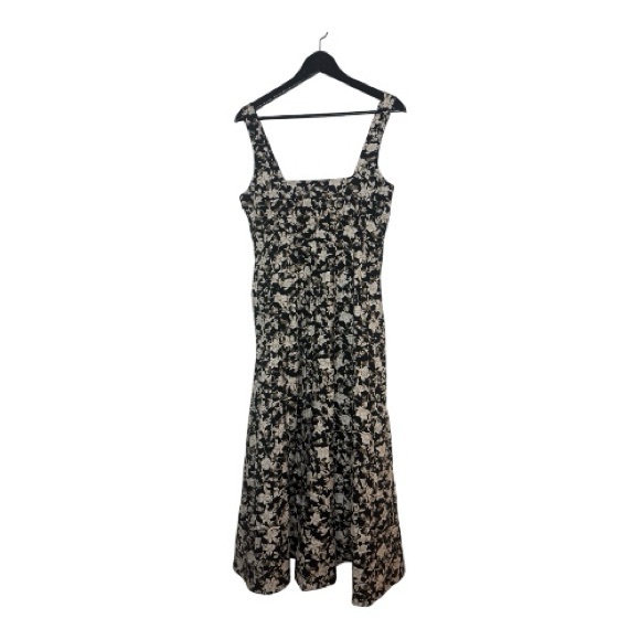 Club Monaco Black and White Floral Printed Square Neck Midi Dress Size 4 NWT - Picture 9 of 10